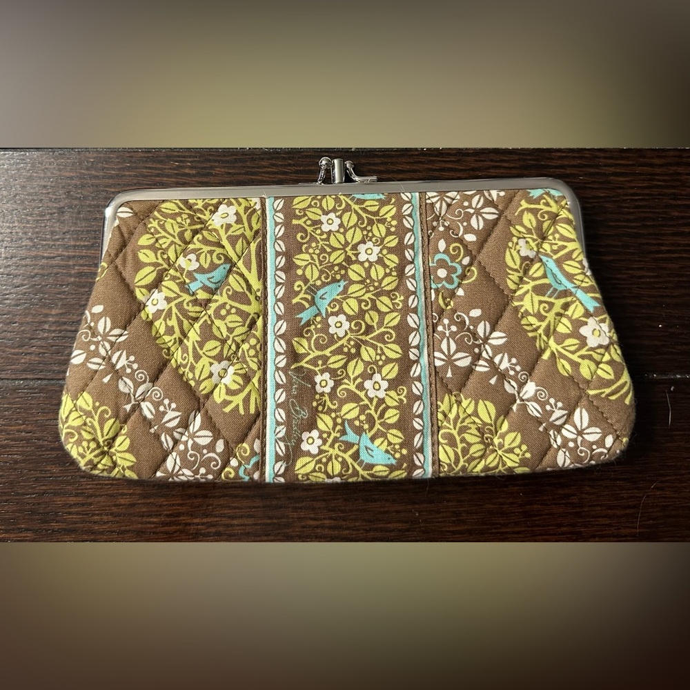 Vera Bradley Clutch Wallet (green&brown)